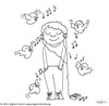 Cartoon: Bird Song (small) by CIGDEM DEMIR tagged bird,cigdem,demir,music,song