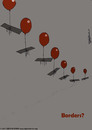 Cartoon: Borders? (small) by CIGDEM DEMIR tagged cigdem,demir,borders,balloon,red,fly