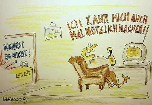 Cartoon: Haushaltshilfe (medium) by Eggs Gildo tagged haushalt,hilfe