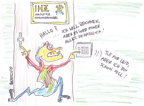 Cartoon: Häßlichzeichnereiinstitut (medium) by Eggs Gildo tagged hahaha,zeichnen,hässlich,institut