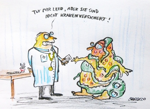 Cartoon: Krakenversicherung (medium) by Eggs Gildo tagged krake,kraken,versicherung