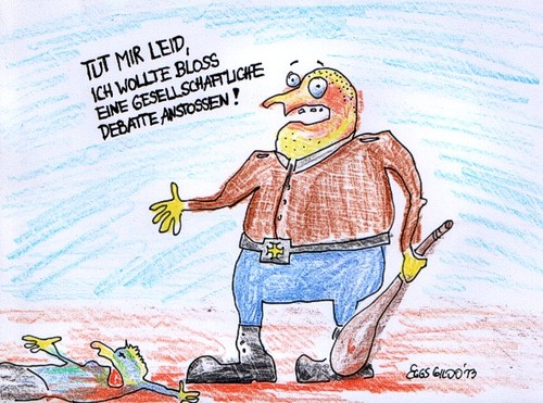 Cartoon: Na dann ist ja gut. (medium) by Eggs Gildo tagged jörg,uwe,hahn,fdp,debatte,rösler,asiatisches,aussehen