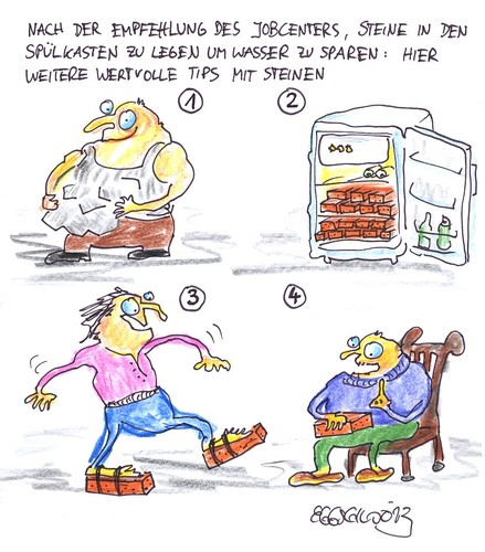 Cartoon: Spartipps (medium) by Eggs Gildo tagged jobcenter,sparen,hartz