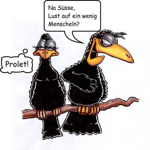 Cartoon: menscheln (medium) by bertgronewold tagged vogel,prolet