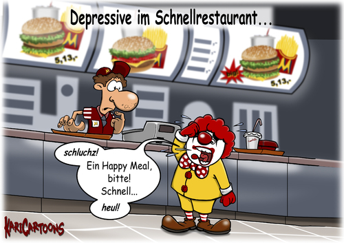 Depressive beim Schnellimbiss