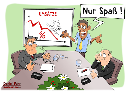 Cartoon: Nur Spaß (medium) by karicartoons tagged spaß,auflockerung,arbeit,besprechung,business,büro,firma,konzern,krise,sitzung,meeting,umsatz,karriere,boss,chef,chart,spaß,auflockerung,arbeit,besprechung,business,büro,firma,konzern,krise,sitzung,meeting,umsatz,karriere,boss,chef,chart