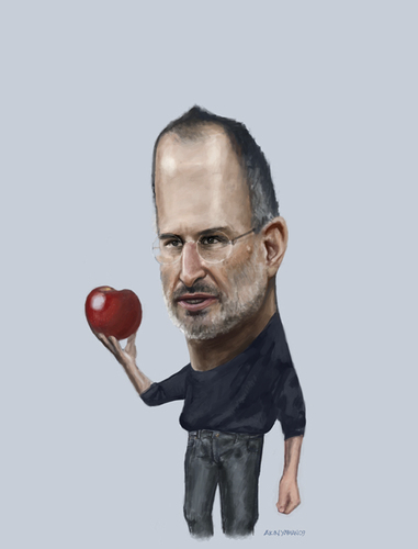 Cartoon: steve jobs (medium) by AkinYaman tagged steve,jobs