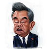Cartoon: wang yi (small) by AkinYaman tagged china,chinese,charicature
