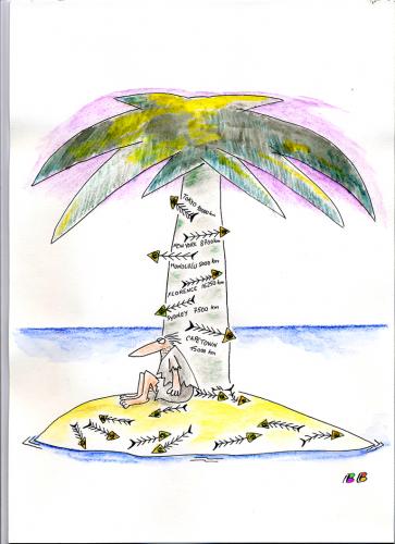Cartoon: island (medium) by bernie tagged island,