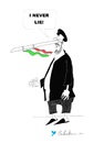 Cartoon: I never lie (small) by Babak Mo tagged babakmohammadi,cartoon,karikature,iran,mulla