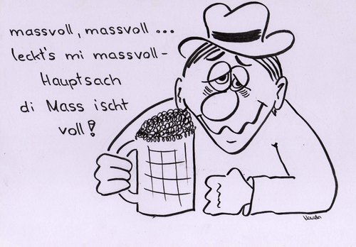 Cartoon: massvoll Mass voll (medium) by Marcello tagged massvoll,bier