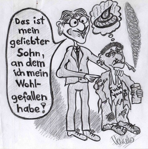 Cartoon: Mein Sohn - mein alles (medium) by Marcello tagged mein,kinder,sohn