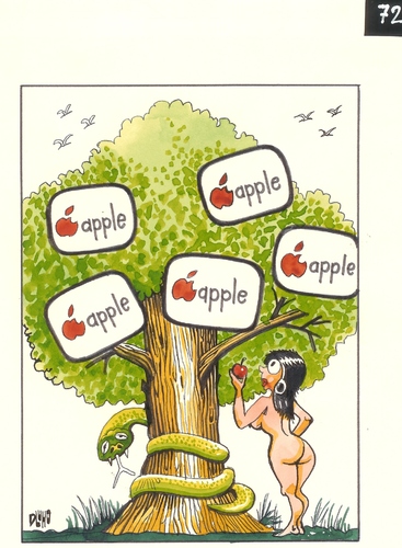 Cartoon: Eden-  tree of knowledge (medium) by Dluho tagged eden