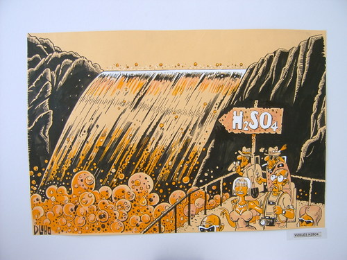 Cartoon: Waterfall ? (medium) by Dluho tagged water,illustration,illustrationen,wasser,h2o,umweltschutz,naturschutz,trinkwasser,gift
