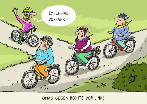 Cartoon: Omas gegen (medium) by Dodenhoff Cartoons tagged rechts,demokratie,liberal,alter,aktivität,fahrrad,mobilität,haltung,rechts,demokratie,liberal,alter,aktivität,fahrrad,mobilität,haltung