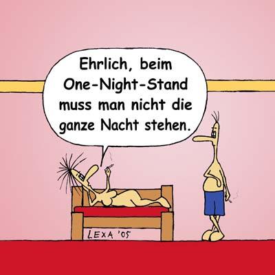 Cartoon: One-Night-Stand (medium) by lexatoons tagged mann,frau,man,woman,liebe,nachts,bett