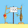 Cartoon: lexatoon FKK (small) by lexatoons tagged lexatoon,fkk,strand,bart,zz,topp,sonnenbrille,cocktail,sommer,borderline