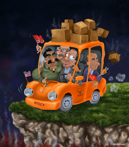 Cartoon: Du bakali ne olecak (medium) by Gölebatmaz tagged akp,erdogan,apo,mhp,chp,teror,paket,demokrasi