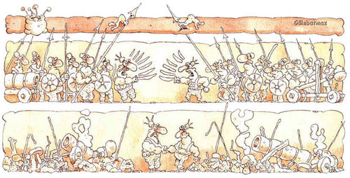 Cartoon: savasanlar ve olenler (medium) by Gölebatmaz tagged savas,baris,asker,kral,komutan,ordu