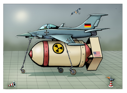 Cartoon: Atom Krieg? (medium) by kurtu tagged krieg,krieg