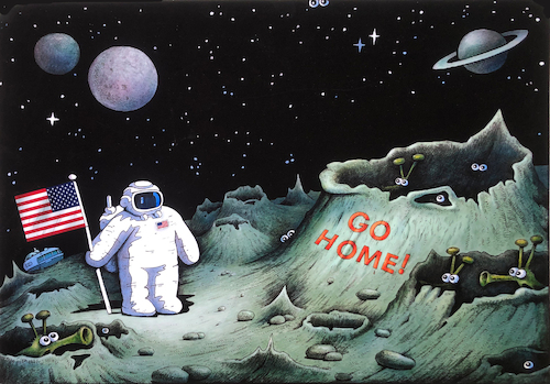 Cartoon: Mond (medium) by kurtu tagged mond,mond