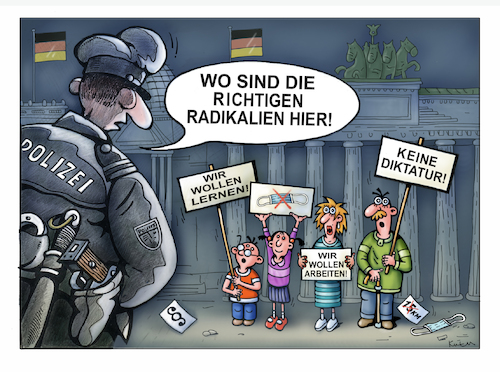 Cartoon: Radikalien? (medium) by kurtu tagged radikalien,radikalien