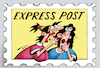 Cartoon: express post (small) by kurtu tagged express,post