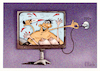 Cartoon: Nachtschrecken TV (small) by kurtu tagged nachtschrecken,tv