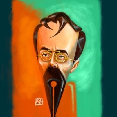 Cartoon: Ion Luca (medium) by Amal Samir tagged drawings,painting,digital,cartoon,caricaturist