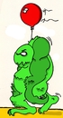 Cartoon: monster (small) by talbiez tagged monster,ballon,grn