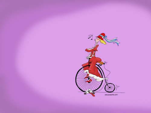 Cartoon: Belle epoque (medium) by paraistvan tagged bycikle,woman,lady,belleepoque