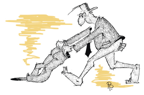 Cartoon: Pantspusher (medium) by paraistvan tagged crazy,idiot,stupid