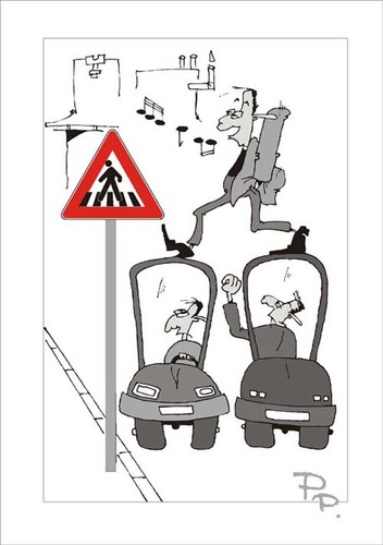 Cartoon: Traffic sign (medium) by paraistvan tagged sign,traffic,passage