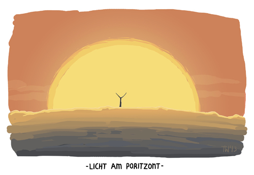 Cartoon: Postkarte Nr.1 (medium) by Tobias Wieland tagged sonnenuntergang,sonne,po,horizont,wortspiel,kalauer,postkarte,hoffnung,ritze,tobias,wieland,cartoon,sonnenuntergang,sonne,po,horizont,wortspiel,kalauer,postkarte,hoffnung,ritze,tobias,wieland,cartoon