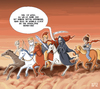 Cartoon: Irgendwann ist auch mal Schluß! (small) by Tobias Wieland tagged apokalytptische,apokalypse,reiter,der,offenbarung,altes,testament,horsemen,welt,weltuntergang,armageddon