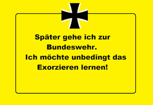Cartoon: Exorzieren (medium) by Marbez tagged bundeswehr,exorzieren,ministerin