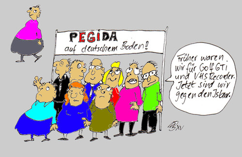 Cartoon: Pegida auf deutschem Boden (medium) by Marbez tagged pegida,boden,gegen