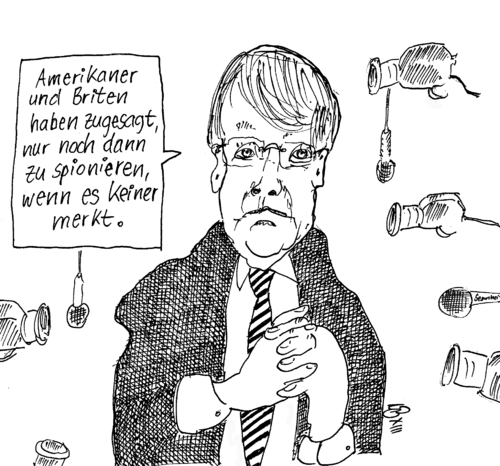 Cartoon: Profallas No Spy Abkommen (medium) by Marbez tagged profalla,nospy,abkommen