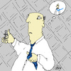 Cartoon: Krawattenhalterung (small) by Marbez tagged banker,krawatte,haltung,halterung