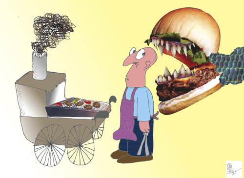 Cartoon: Burger (medium) by ataysozer tagged hamburger