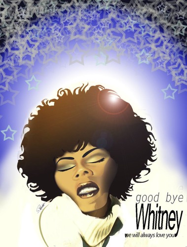 Cartoon: whitney Houston (medium) by semra akbulut tagged whitney,houston,semra,akbulut