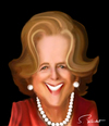 Cartoon: Margaret Thatcher (small) by semra akbulut tagged margaret,thatcher,semra,akbulut,iron,lady
