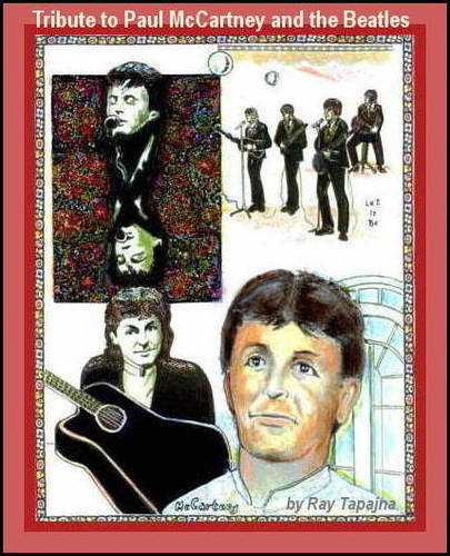 Cartoon: Paul McCartney a Beatles Tribute (medium) by ray-tapajna tagged beatles,paul,mccartney,let,it,be,artmoney,padded,fabric,softtouch,art,ray,tapajna,arklineart,tapsearch,com