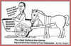 Cartoon: Obama Cart before horse economy (small) by ray-tapajna tagged obama,bailouts,big,money,economic,crisis,workers,lost,trade,deficit,stimulus,package,globalist,freetrader