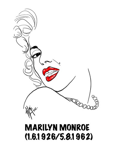 Cartoon: MARILYN MONROE (medium) by Hilmi Simsek tagged marilyn,monroe,hilmi,simsek,cinema,art