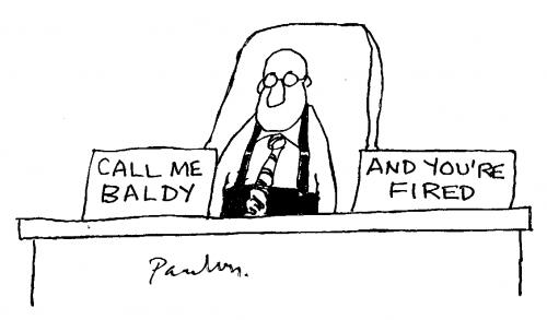Cartoon: Call me baldy (medium) by Paulus tagged baldness,boss,power