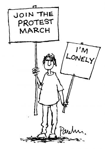 Cartoon: Protester (medium) by Paulus tagged youth,