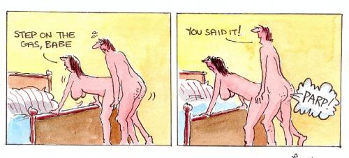 Cartoon: Step On The Gas (medium) by Paulus tagged man,woman,bedroom,