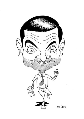 Cartoon: Mr. Bean (medium) by Jura Karikatura tagged kvestek,jurakarikatura,mr,bean