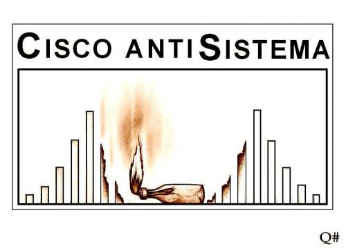 Cartoon: CISCO ANTISISTEMA (medium) by QUIM tagged antisistema,,illustration,anti,system,flasche,brennen,feuer,bombe,molotowcocktail,cocktail,zerstörung,zerstören,gesellschaft